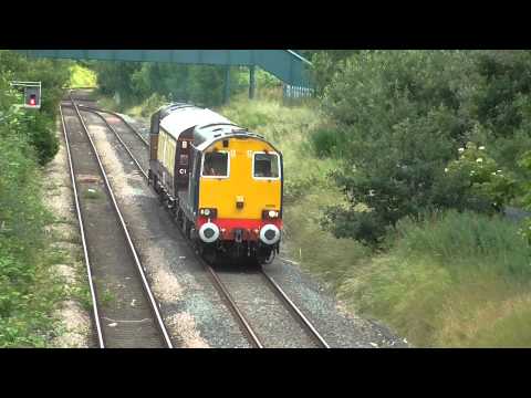 DRS Class 20 No's 20305 TnT 20303 on 5Z20 York Parcel Sidgs - Crewe CS @ GB 872 on 8.7.14 - HD