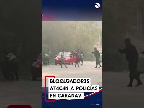 POLICÍAS SON AT4C4D0S A P3DR4D4S DURANTE UN CONTROL EN CARANAVI 🚨