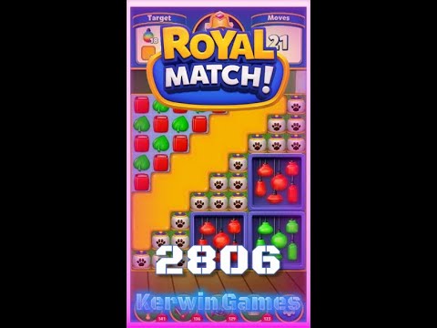 Royal Match Level 2806 - No Boosters Gameplay