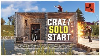 Rust - My CRAZIEST SOLO START Ever (Solo Base Defense &amp; More)