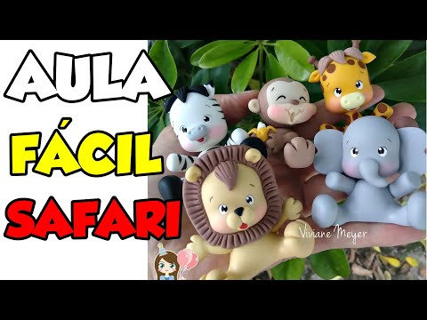 Aula FÁCIL! Lindos bichinhos do SAFARI | Biscuit Viviane Meyer