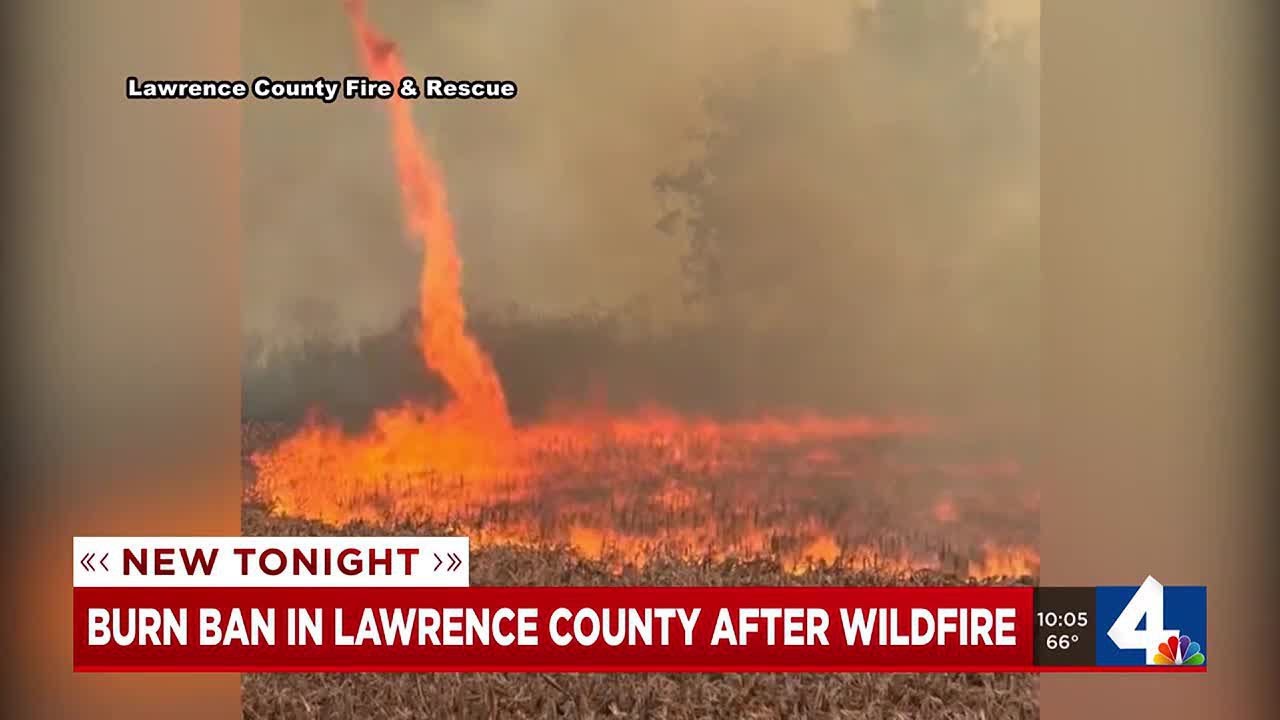 Burn ban in Lawrence County after wildfire