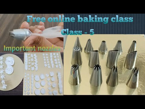 Free online baking class - 5 ll How to use nozzles for icecakes ll  केक चे best नोझल l tasty treats
