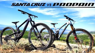 2020 Santa Cruz Tallboy VS Direct to Consumer bike the Propain Hugene