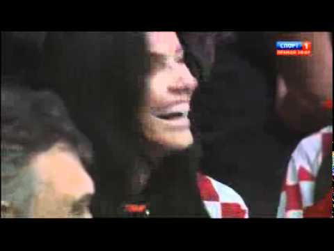 Croatian lady is spotted before kick-off vs Italy - Euro 2012