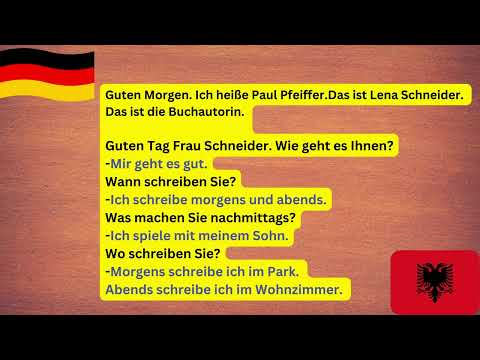 Mëso Gjermanisht Shqip. Hörverstehen Dialog i thjeshtë Niveli A1-A2 #germany#language #albanisch