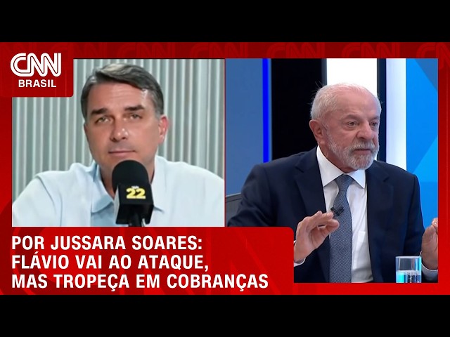 Análise: Flávio Bolsonaro vai ao ataque, mas tropeça em cobranças de Lula | CNN 360°