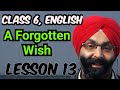 Class 6, English, Lesson 13, A Forgotten Wish