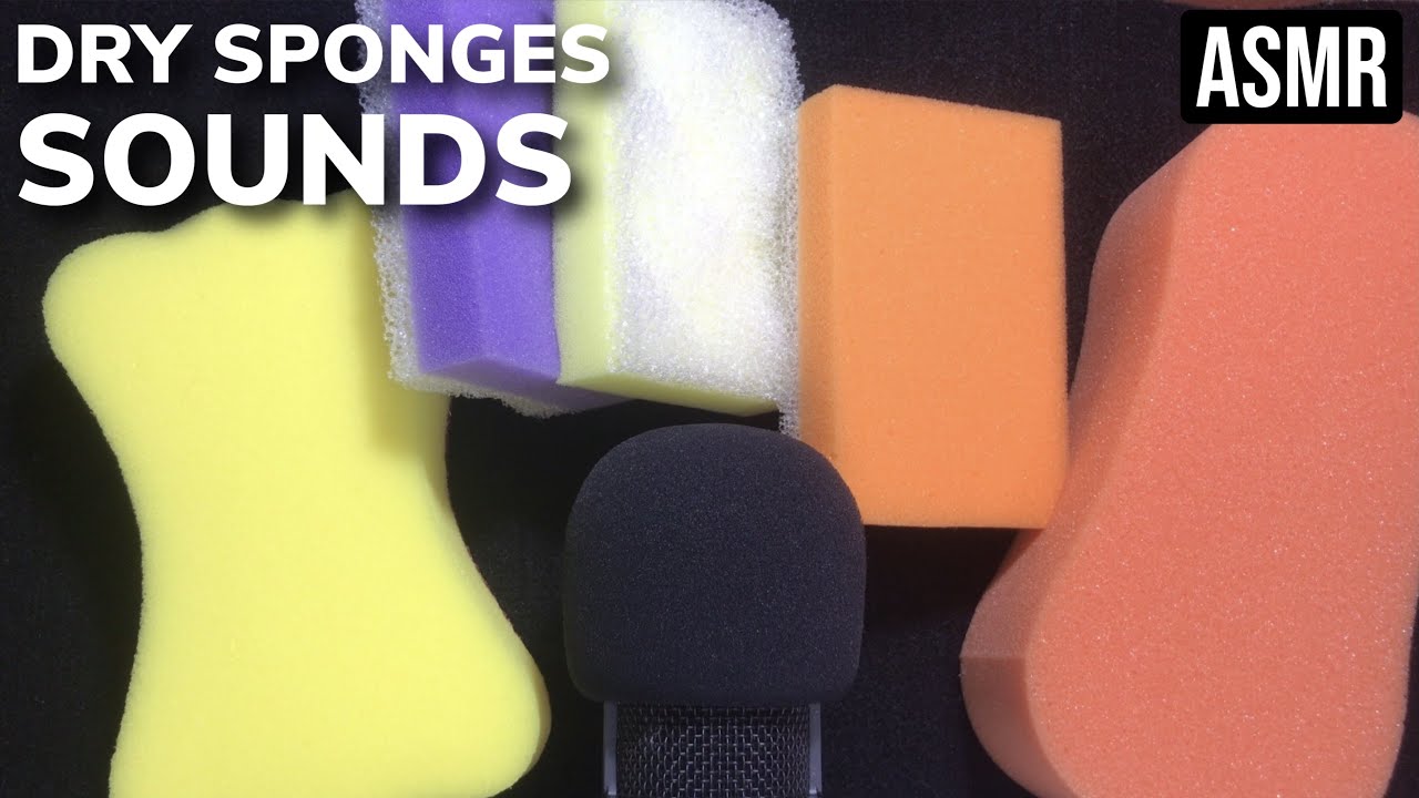 Dry sponges sounds - scratching, squeezing, rubbing ASMR