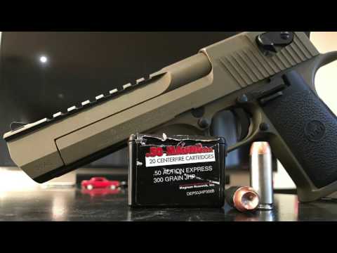 How to change a Desert Eagle barrel from .44 to .50 cal AE and one handed firing (burnt bronze)