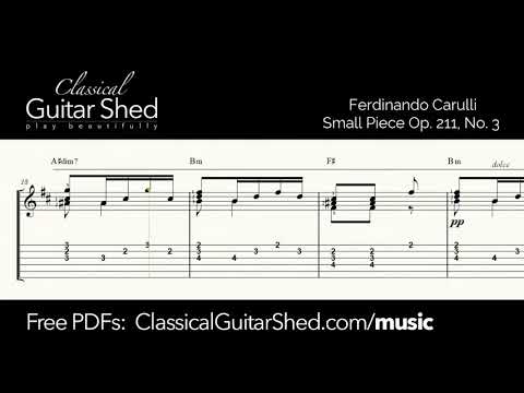 [Free PDF] Ferdinando Carulli - Op.211 No.3 Small Piece