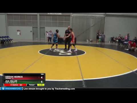 100 Lbs Round 3 (8 Team) - Aiddan Hedrick, Virginia Vs Ava Miller, Ohio Scarlet 68e9