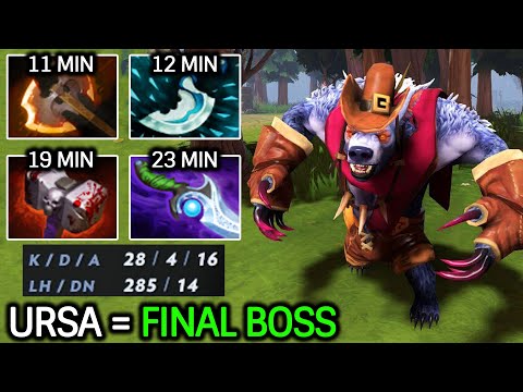 URSA IS THE FINAL BOSS OF THIS GAME! 28 KILLS IMMORTAL RANK! Dota 2