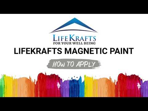 Lifekrafts magnetic water based wall paint, receptive wall p...