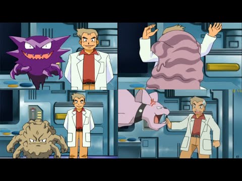 Granbull - Graveler - Grimer - Haunter attacks Professor Oak   Professor Oak Funny Moments