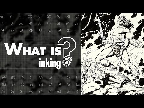 What is inking in comics?