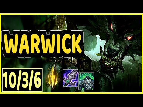 WARWICK VS KARTHUS - 10/3/6 KDA JUNGLE GAMEPLAY