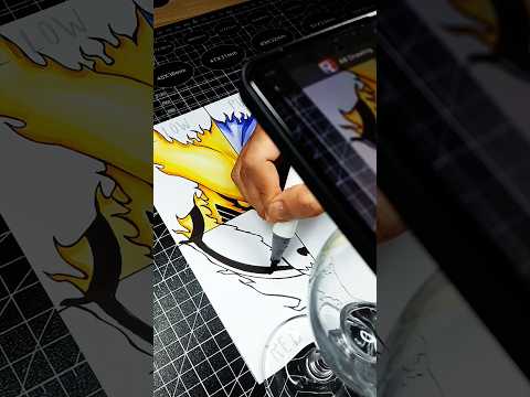 Drawing Kurama bijuu mode Color Challenge P3 #naruto #kurama #drawing