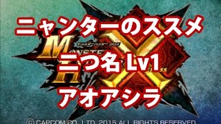 【MHX】ニャンターのススメ【紅兜アオアシラ:Lv1】