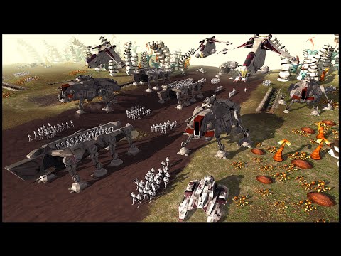 FULL SCALE Clone Wars Felucian INVASION! - Men of War: Star Wars Mod Battle Simulator