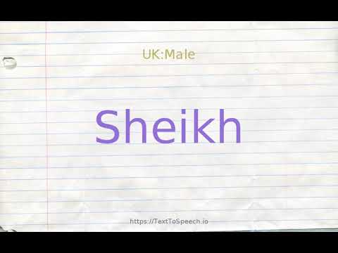 How to pronounce sheikh