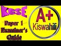 KCSE Examiner's  Guide | Kiswahili Paper 1| Mawaidha ya Mtahini Kiswahili | Paper 1 | KCSE 2020