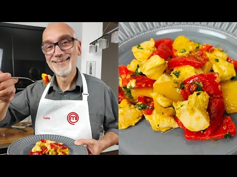 BOCCONCINI DI POLLO CON PEPERONI -Ricetta Facile e Veloce