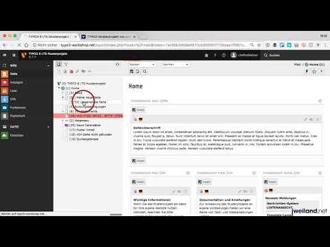 TYPO3 8.7 für Redakteure  - Teil15:  Seiten umbenennen TYPO3 8 LTS für Redakteure