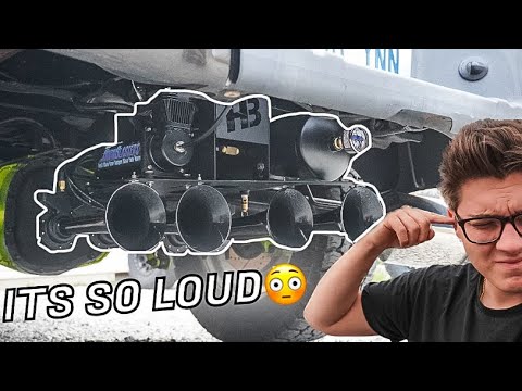 INSTALLING TRAIN HORNS ON MY F250