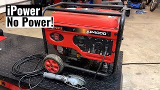 iPower Generator Not Making Power. Is This a Parts Machine?