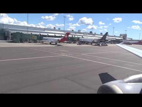 (HD) Lufthansa Airbus A320-200 push back, taxi, take off Gothenburg Landvetter