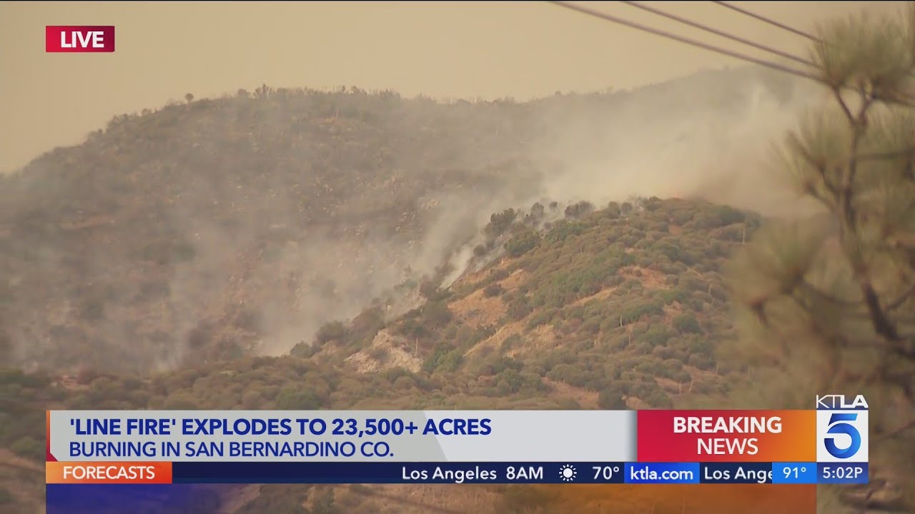 More evacuations ordered as Line Fire burns out of control - Monday 5 p.m. Update