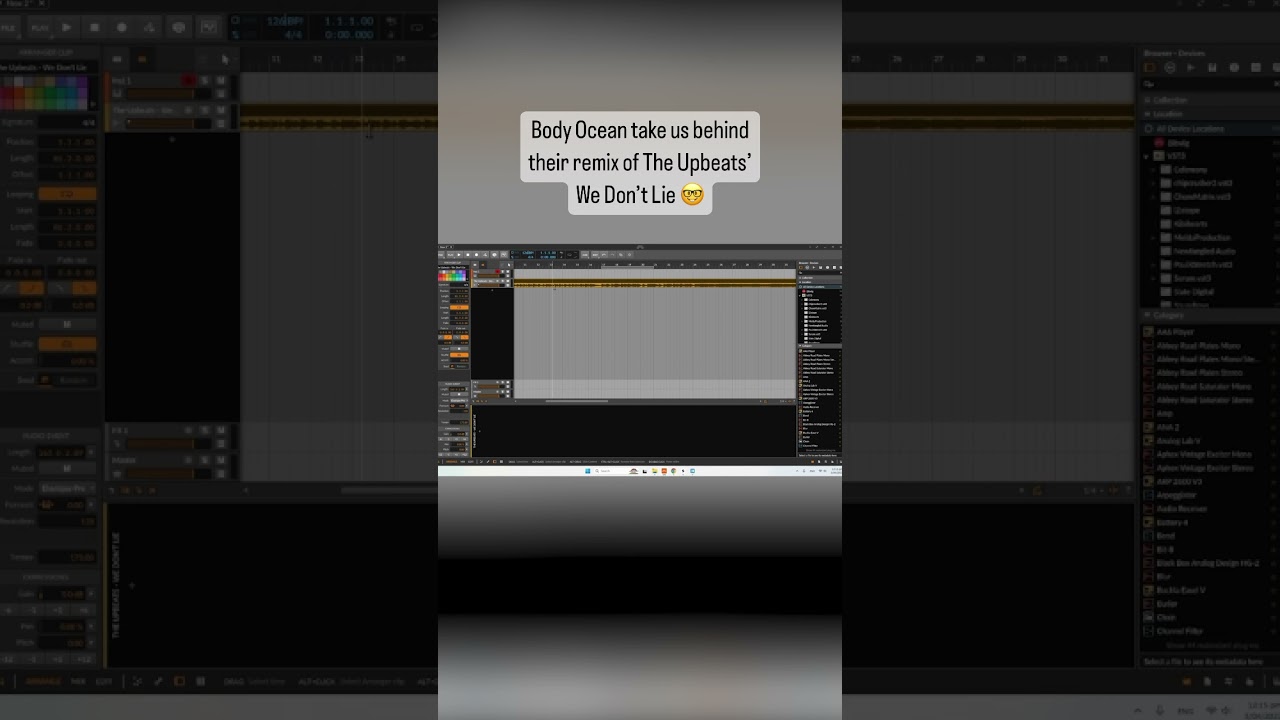 Behind the scenes of Body Ocean’s remix of The Upbeats - We Don’t Lie 🤓