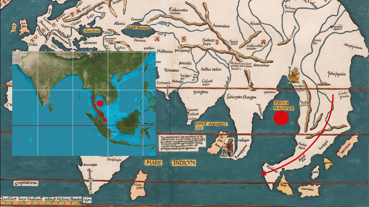 Cool old world map from the year 1541 AD.