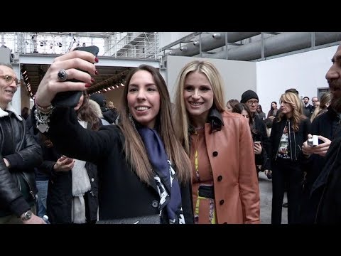 Michelle Hunziker and more front row for the Trussardi Fashion Show in Milan