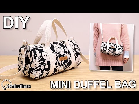 DIY CUTE DUFFEL BAG | Purse Bag Crossbody Bag Tutorial & Pattern [sewingtimes]