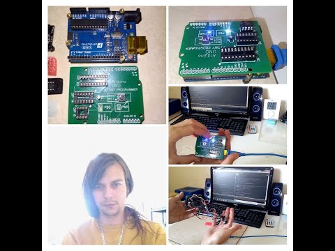 Attiny85  Chip Programmer Shield Testing,Coding To Fade an Led Light.⚡💾