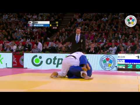 Judo Grand Slam Paris 2013: Guham CHO (KOR) - Oscar BRAYSON (CUB) Bronze [+100kg]