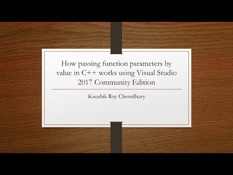 Pass parameters to function by value in C using Visual Studio
