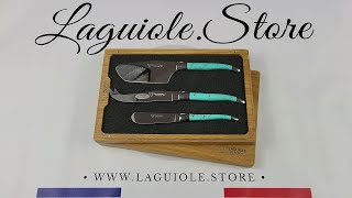 Laguiole Cheese Set Turquoise Stone
