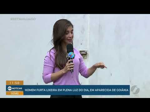 Homem furta lixeira em Aparecida de Goiânia