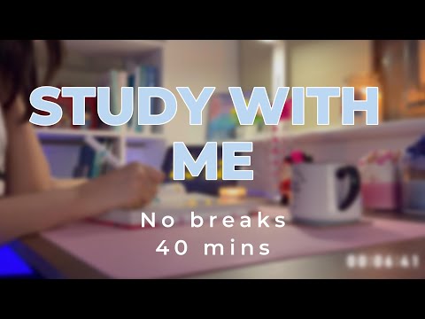 40 Minute Study With Me | Real Study, 40 Min Pomodoro, Calm Piano Sound