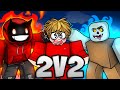 DESTROYING Players in 2V2 DUELS with STUD in ROBLOX The Strongest Battlegrounds...