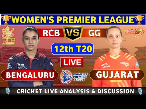 Gujarat Giants Women vs Royal Challengers Bengaluru Women, 12th T20 Live Score & Commentary WPL 2026