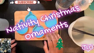 Resin Project-Creamic & UV resin Shimmery Christmas Ornaments