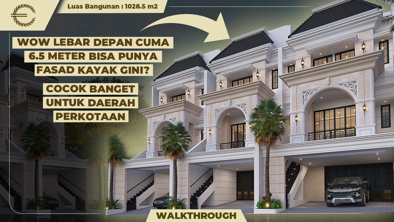 Video 3D 3 Units of Mr. FRM 1325 Mediterranean House 2.5 Floors Design 