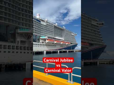Thumbnail for Carnival Jubilee vs Carnival Valor in Cozumel. Who wins? Tell me in comments. #carnivalcruise