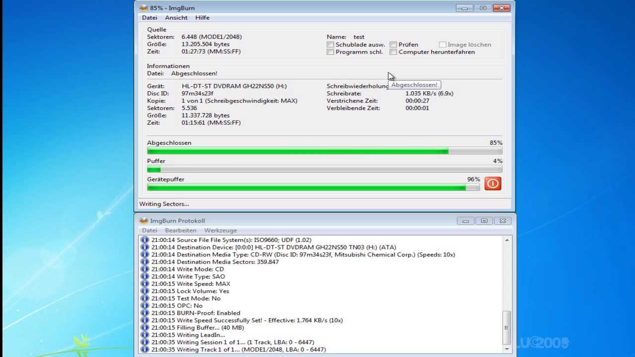 CD / DVD / HD DVD / Blu-ray Image-Dateien erstellen und brennen 8 CD / DVD / HD DVD / Blu-ray Image-Dateien erstellen und brennen