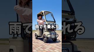 【免許不要】雨でも乗れる屋根付き電動四輪車