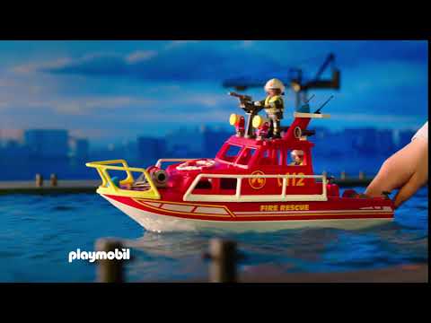 Παιχνιδολαμπάδα Playmobil City Action Πυροσβεστικό Σκάφος Διάσωσης
